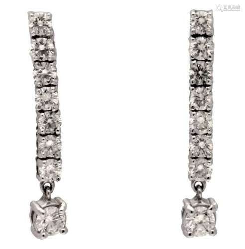 Diamonds pendant earrings.