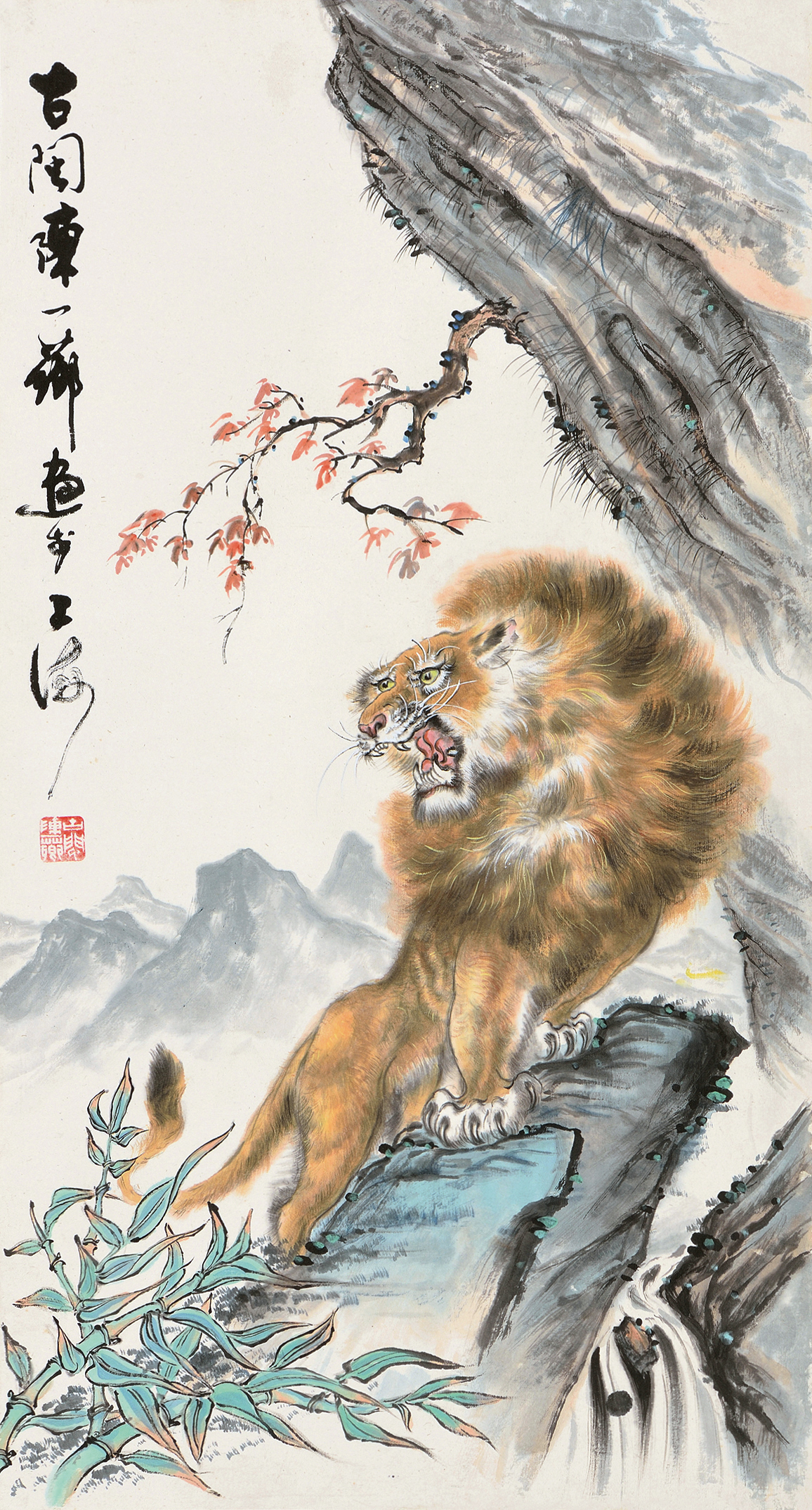 中国雄狮的画作图片