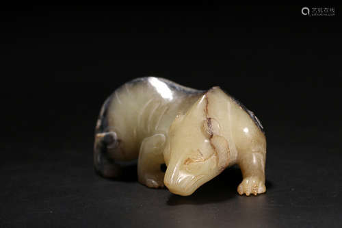 202BC-220AD, A BEAR DESIGN GAO ANCIENT JADE ORNAMENT, HAN DYNASTY