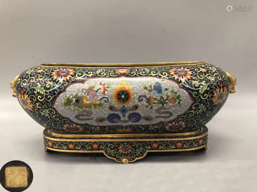 A COPPER CLOISONNE CENSER