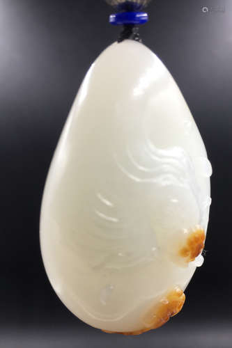 A FISH PATTERN HETIAN JADE PENDANT