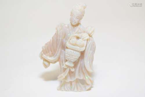 19th C. Chinese Opal Carved MaGu