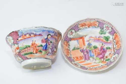 Set of 18th C. Chinese Export Famille Rose Tea Cup