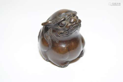 19th C. Chinese Bronze Sacred Animal Paperweight