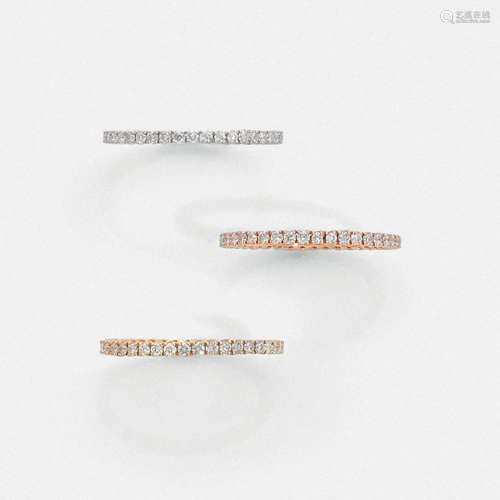 THREE DIAMOND ETERNITY RINGS