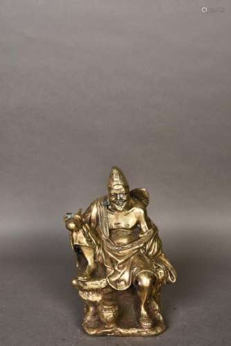 A BRONZE SCULPTURE OF JIGONG