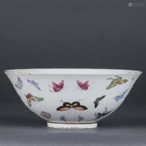 A FAMILLE ROSE BUTTERFLY BOWL, GUANGXU PERIOD