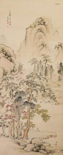 ANONYMOUS(QING DYNASTY), LANDSCAPE AND FIGURE