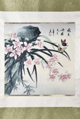 A CHINESE PAINTING OF BUTTERFLY