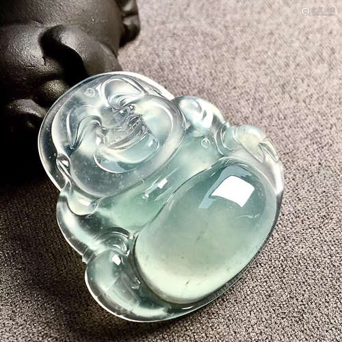 A BUDDHA DESIGN HIGH ICE JADEITE PENDANT