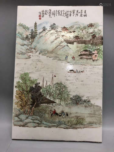 A STORY DESIGN PAINTING PLATE, THE REPUBLIC OF CHINA