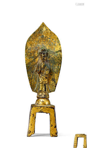 北魏 铜鎏金释迦牟尼佛像（有款）