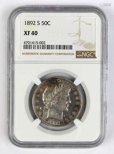 1892(S) Barber half dollar NGC XF40