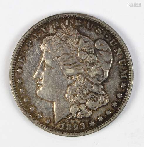 1893 Morgan Silver Dollar AU