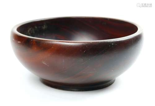 American Studio rosewood turned vessel circa 1970, having a tapered form, unmarked, 4