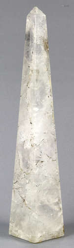 Crystal quartz decorative obelisk, 13