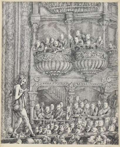 Reginald Marsh (American, 1898-1954), “Gaiety Burlesk,” 1930, etching, pencil signed lower right,