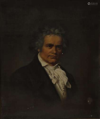 German School (19th century), Portrait of Ludwig Van Beethoven (1770-1827), oil on canvas, unsigned,