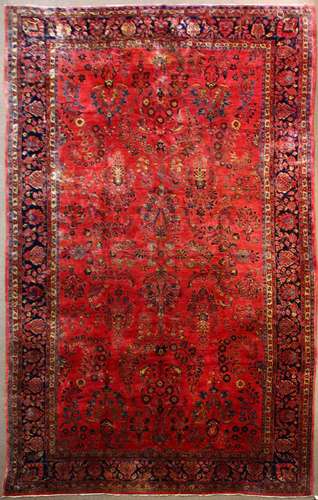 Large antique Maharajan Sarouk carpet, 12'2