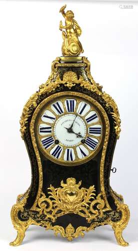 Louis XV gilt and boulle decorated bracket clock, Charles Voisin (1685-1761), Paris, first half 18th