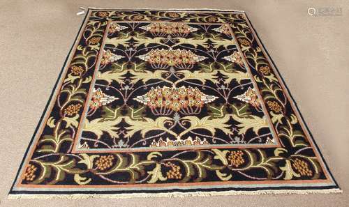 William Morris Arts and Crafts style carpet, 8' x 9'10