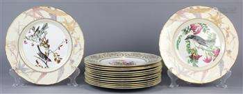 (lot of 14) English chargers, including (2) Royal Worchester Audubon plates, together with (12)