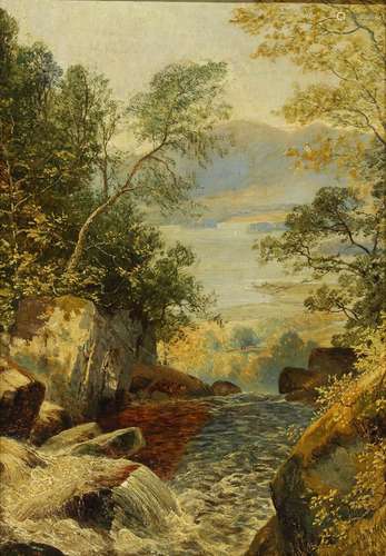 Edward Rufus Hill (American,1851-1908), Stream with View of the Bay Foothhills, 1871, oil on canvas,