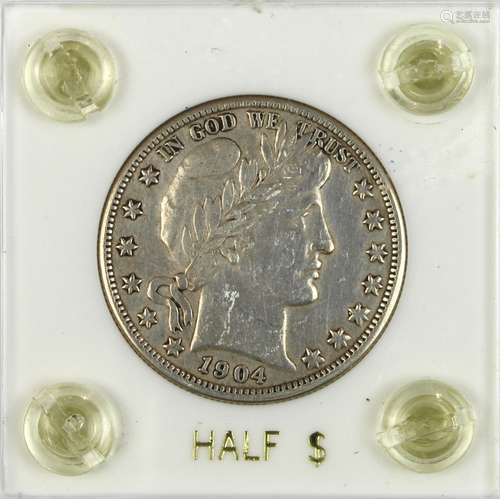 1904(S) Barber half dollar AU