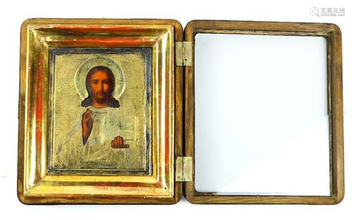 Russian icon, having a silver oklad and depicting Christ Pantocrator, 10