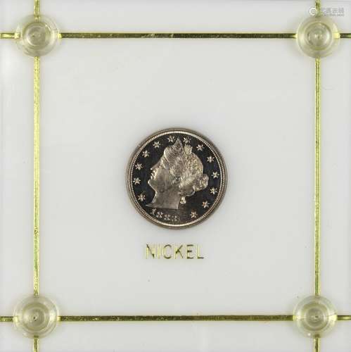 1883 Liberty cameo proof nickel with cents