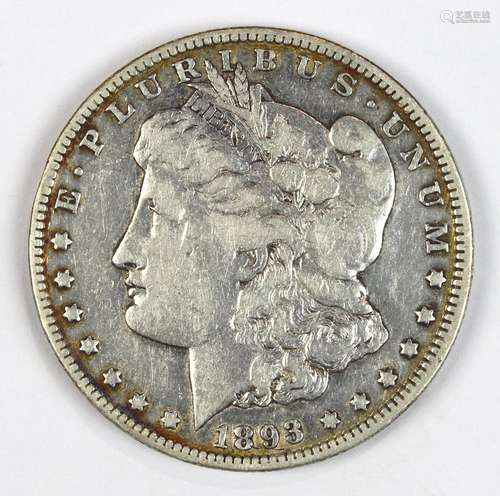 1893 (O) Morgan Silver Dollar XF/VF