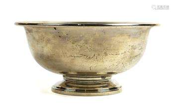 Empire Silver Co. sterling silver bowl, having a flared rim and rising on a circular base, 3