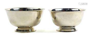 (lot of 2) Paul Revere Reproduction style sterling silver bowls, one example by International Silver