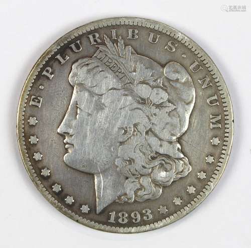 1893 (CC) Carson City Morgan Silver Dollar VF