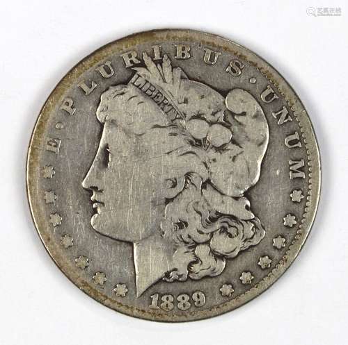 1889 (CC) Carson City Morgan Silver Dollar, Rare VG/F