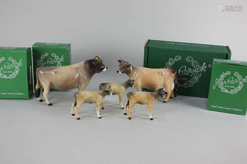 A Beswick model of a Jersey bull Ch. Dunsley Coyboy, in shaded light brown gloss, 11.5cm, without