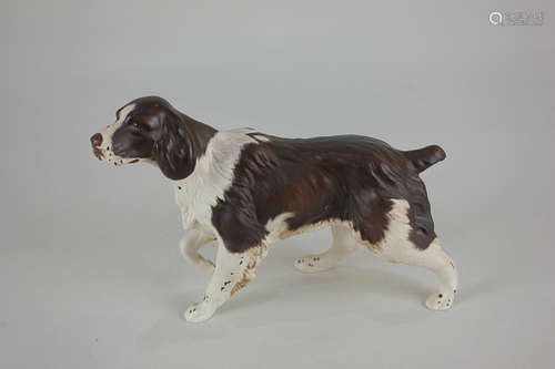 A Beswick matte glazed model of a springer spaniel, 19cm