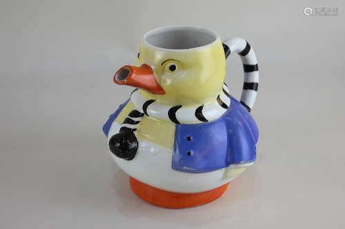 A Mabel Lucie Attwell for Shelley porcelain Sailor Duck teapot, 14cm, (a/f)