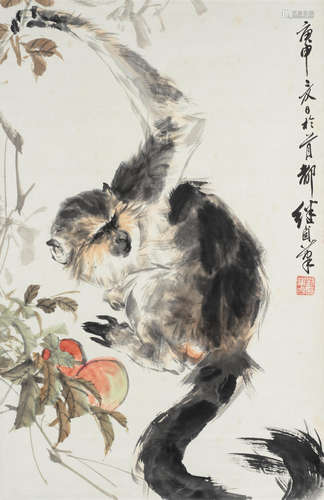 Monkey Picking Peaches Liu Jiyou (1918-1983)