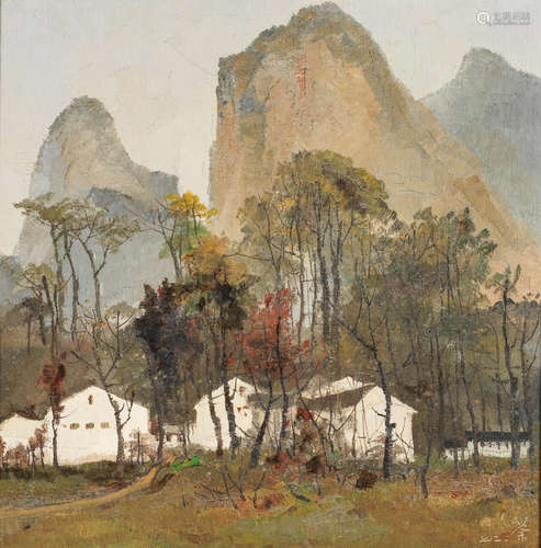 A Mountain Village of Guilin Wu Guanzhong (1919-2010)