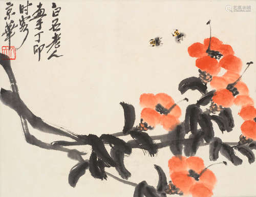 Camellia and Bees Qi Baishi (1864-1957)