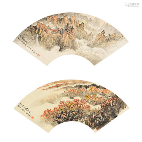 Cloudy Mount Huang; Autumn Mountains Ying Yeping (1910-1990)