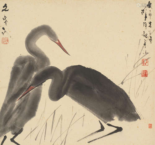 Egrets Chen Wen Hsi (1906-1991)