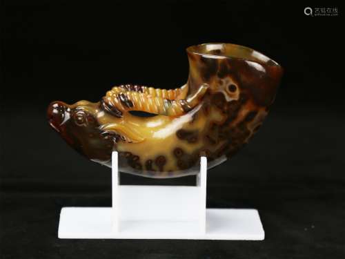 A Chinese Carved Agate Cup