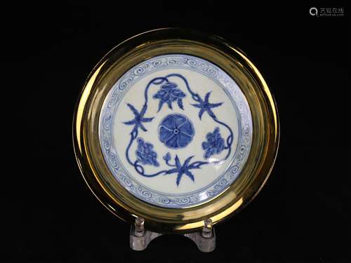 A Chinese Blue and White Porcelain Brush Washer