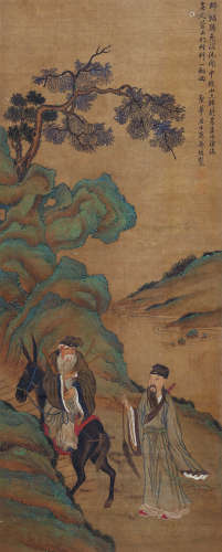 万寿祺 人物 1603-1652 设色绢本 立轴