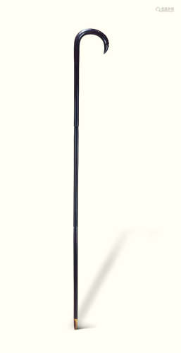 清 紫檀三节折叠拐杖