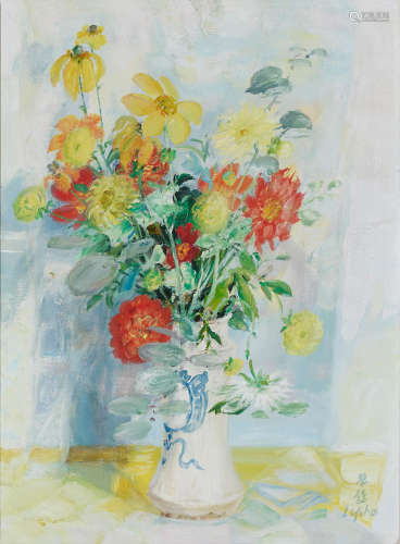 Fleurs, c. 1970 Le Pho(Vietnamese-French, 1907-2001)