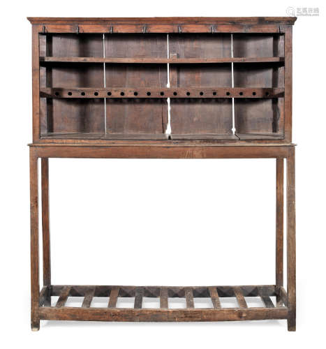 A rare George III joined oak fully-open dairy dresser, Cardiganshire, circa 1770