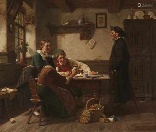 Hermann PlathnerDas wohlgelungene BildnisÖl auf Leinwand. 62 x 75 cm.Signiert und datiert unten